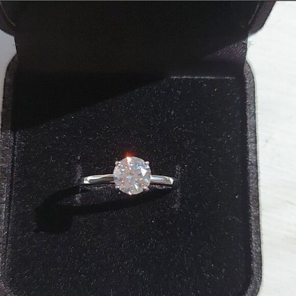 1 Carat Moissanite Sterling Silver Ring - Picture 13 of 16